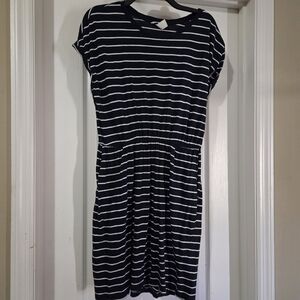 Black and White Striped Dress